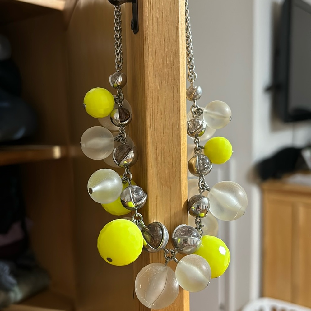LOFT yellow bubble necklace